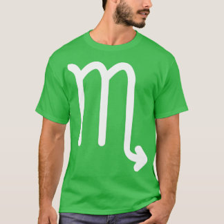 Camiseta Símbolo Simples Zodiac Horóscopo Branco Escorpião