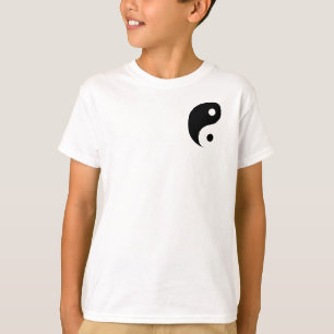 Camiseta Símbolo taoista Yin Yang, preto e branco