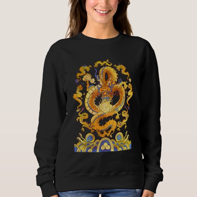 Camiseta Símbolo Tradicional de Dragão Chinês De Potência E (Frente)