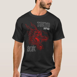 Camiseta Símbolo tradicional do dragão japonês de potência