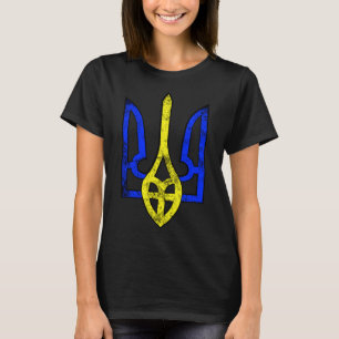 Camiseta Símbolo ucraniano antigo vintage Tryzub Ucrânia Fl