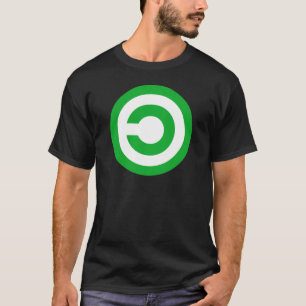 Camiseta Símbolo verde do dominio público de Anti-Copyrig