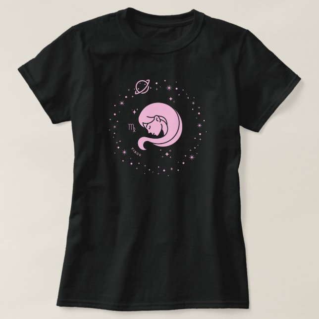 Camiseta Símbolo Virgo Zodiac (Frente do Design)