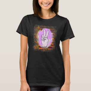 Camiseta Símbolo vitorioso de paz Treehugger Hippie Goa An