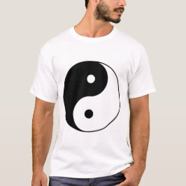 Camiseta Símbolo Yin Yang – Balanço Minimalista Preto e Bra