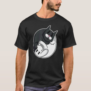 Camiseta Símbolo Yin Yang Cat Dog Animal Cute Proprietários