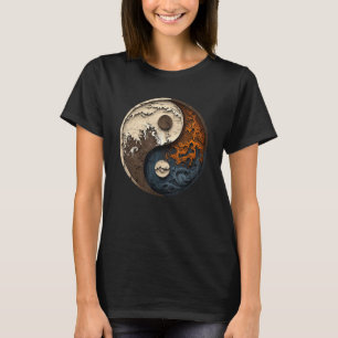 Camiseta Símbolo Yin Yang de Equilíbrio e Harmonia Floresta