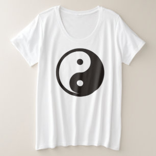 Camiseta Símbolo Yin Yang - design de tatuagem sólida