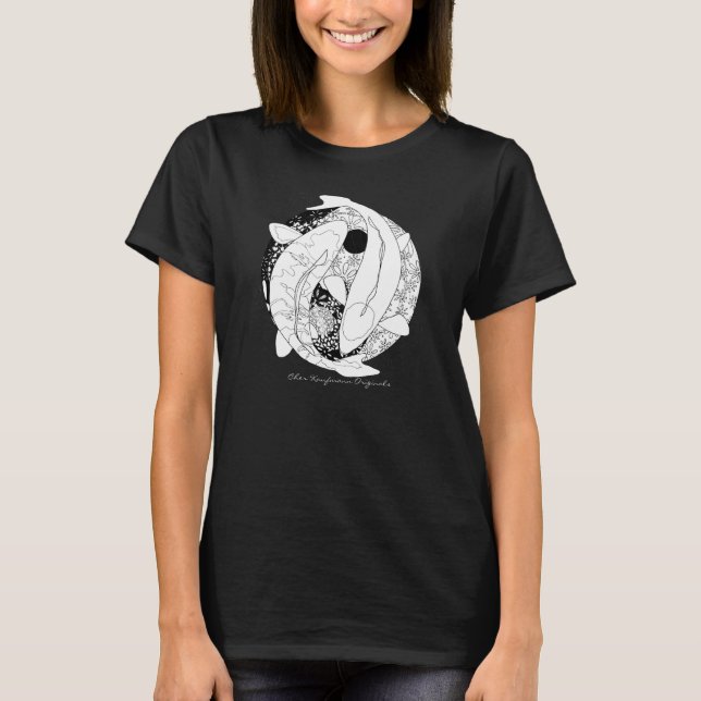 Camiseta Símbolo Yin Yang Koi Fish (Frente)