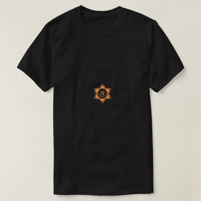 Camiseta Símbolo Yoga Chakra Sacral Chakra Svadisthana Sacr (Frente do Design)