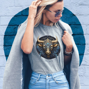 Camiseta Símbolo Zodiac Bull Celestial Fantasy Taurus Women