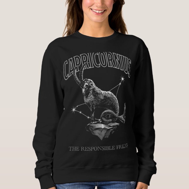 Camiseta Símbolo Zodiac Constelação Capricórnio Astrologia  (Frente)