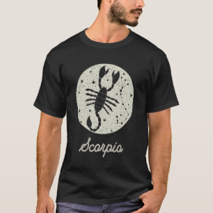 Camiseta Símbolo Zodiac Escorpião Gráfico de Aniversário pa