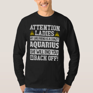 Camiseta Símbolo Zodiac - Gráfico de Namorada Aquário