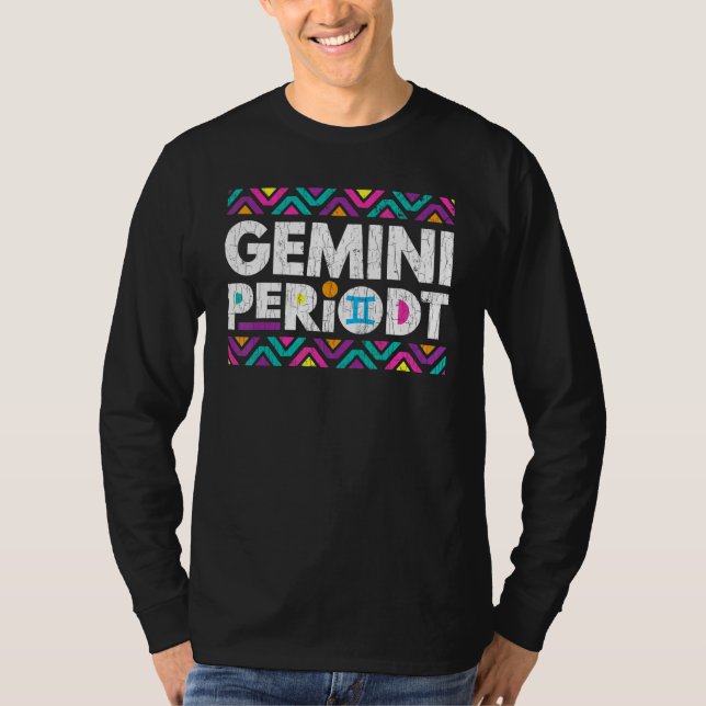 Camiseta Símbolo Zodiac - Gráfico Periodt Gemini (Frente)