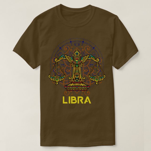 Camiseta Símbolo Zodiac Libra (Frente do Design)