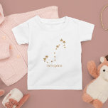 Camiseta Símbolo Zodiac Moderno Escorpião Dourado | Água El<br><div class="desc">Símbolo Zodiac Moderno Escorpião Dourado | Água Elementar</div>