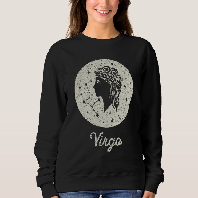 Camiseta Símbolo Zodiac Virgo Gráfico de Aniversário para H (Frente)