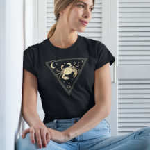 Símbolo Zodíaco cancer Elemento Água em Dourado
