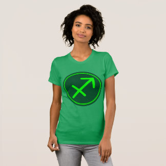 Camiseta Símbolo Zodíaco Sagitário Mistura Verde