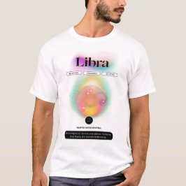 Camiseta Símbolo Zodiano Moderno Libra Cita Elemento Aéreo