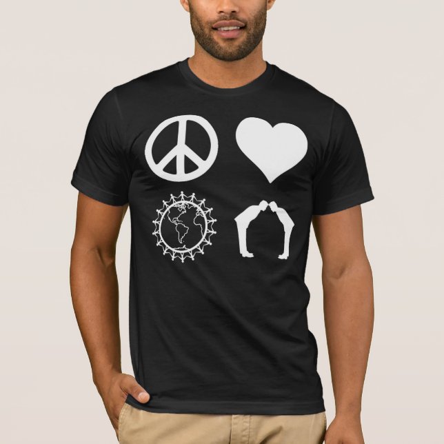 Camiseta Simbologia de PLUR (camisa escura) (Frente)