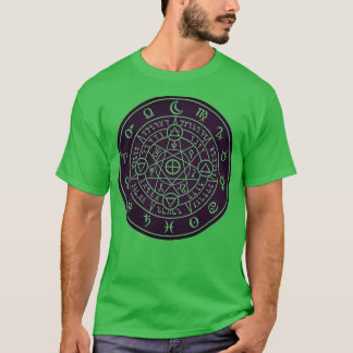 Camiseta Símbolos Alquimicos Sagrados Design Roxo