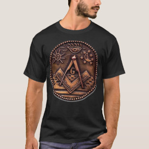Camiseta Símbolos arcaicos maônicos Sun Moon Todos Vendo
