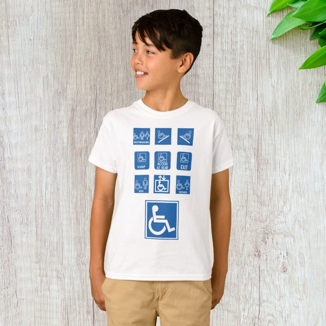 Camiseta Símbolos de Acessibilidade para Cadeiras de Rodas (Criador carregado)