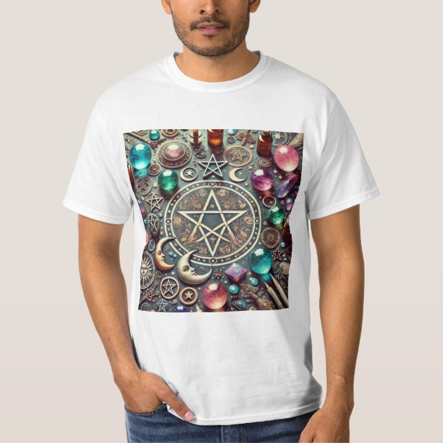 Camiseta Símbolos de Brujería: Magia y Misterio  (Frente)