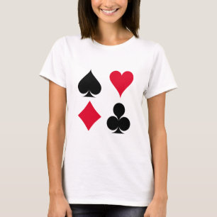 Camiseta Símbolos de cartas de reprodução
