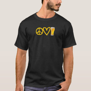 Camiseta Símbolos de Cerveja do Amor pela Paz