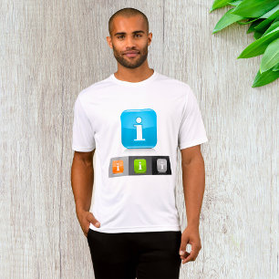 Camiseta Símbolos de Informação Modernos e Lustrosos