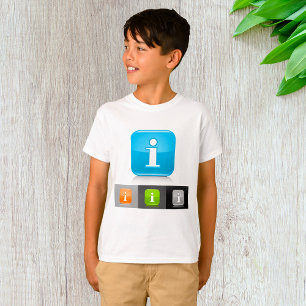 Camiseta Símbolos de Informação Modernos e Lustrosos