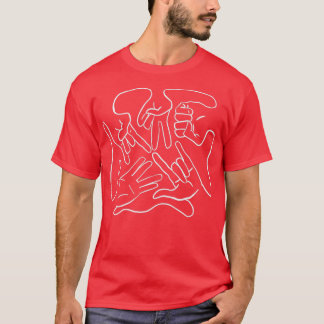 Camiseta Símbolos de Mão Branco