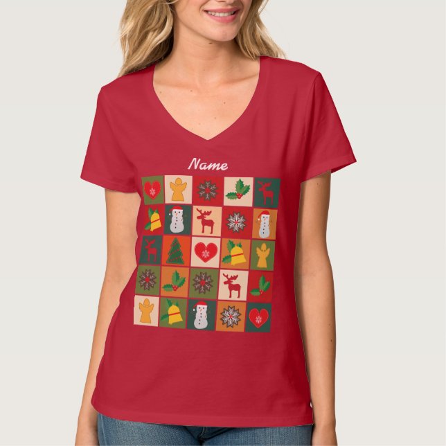 Camiseta Símbolos de Natal Medley Art Thunder_Cove (Frente)