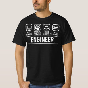 Camiseta Símbolos do engenheiro - presente engraçado da