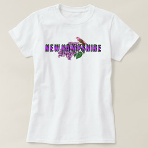 Camiseta Símbolos do Estado de NH Cardeal Roxo & Lilases Ar