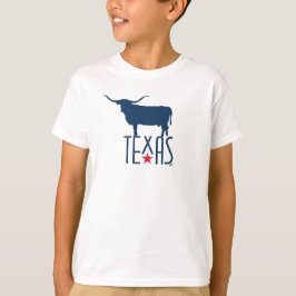 Camiseta Símbolos do Texas, Longhorn, marinha