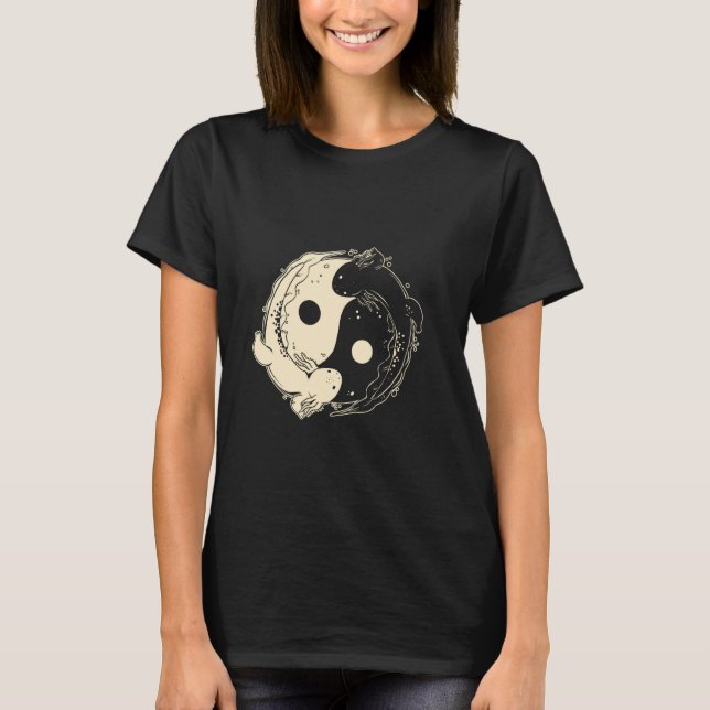 Camiseta Símbolos do Ventilador Chinês Ying e Yang (Frente)