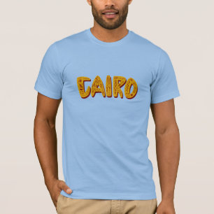 Camiseta Símbolos Hieróglifos Egípcios em Letras do Cairo