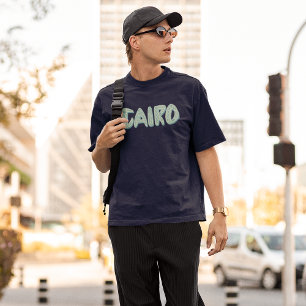 Camiseta Símbolos Hieróglifos Egípcios em Letras do Cairo