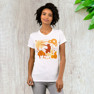 Camiseta Símbolos Laranja Funky Mulheres Camisa-T