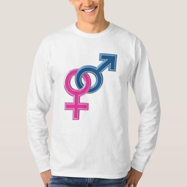 Camiseta Símbolos masculinos femininos (Frente)