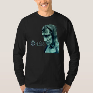 Camiseta Símbolos Matemáticos de Fibonacci Proporção Divina