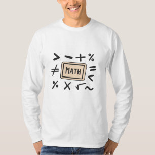 Camiseta Símbolos matemáticos para estudantes e pais