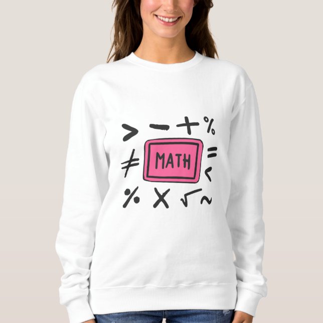 Camiseta Símbolos matemáticos para estudantes e pais (Frente)