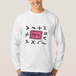 Camiseta Símbolos matemáticos para estudantes e pais