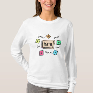 Camiseta Símbolos matemáticos para estudantes e pais