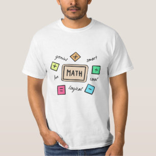 Camiseta Símbolos matemáticos para estudantes e pais